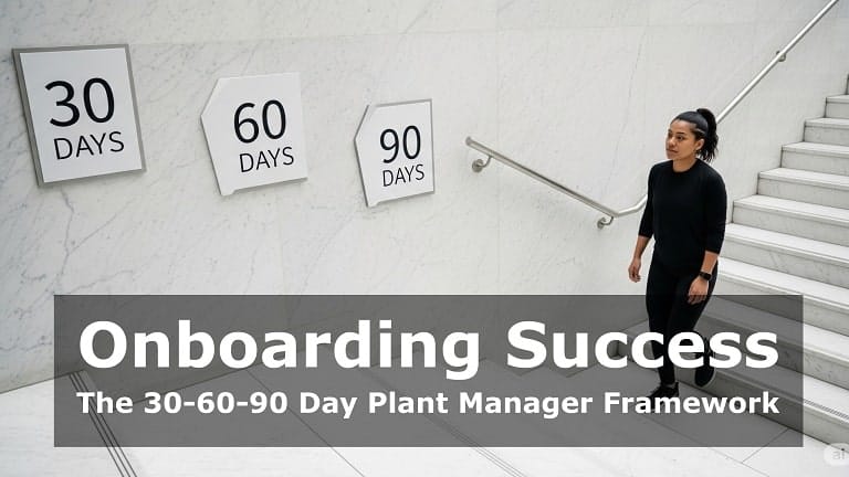 Onboarding Success: The 30-60-90 Day Plant Manager Framework