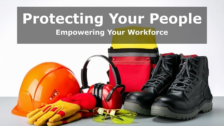Safety gear (helmet, glasses, gloves)