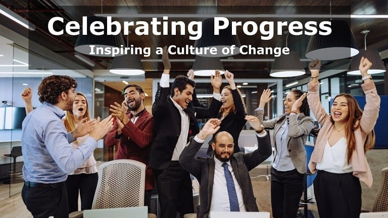 Team celebrating a successful project