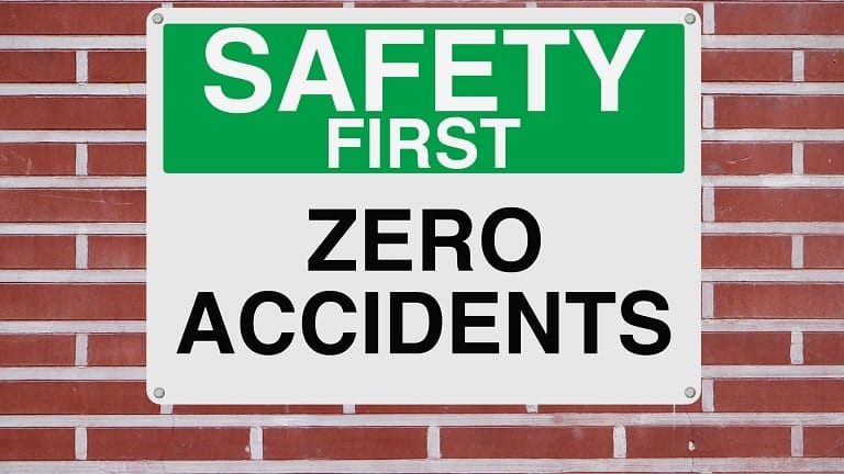 Zero-accident workplace sign