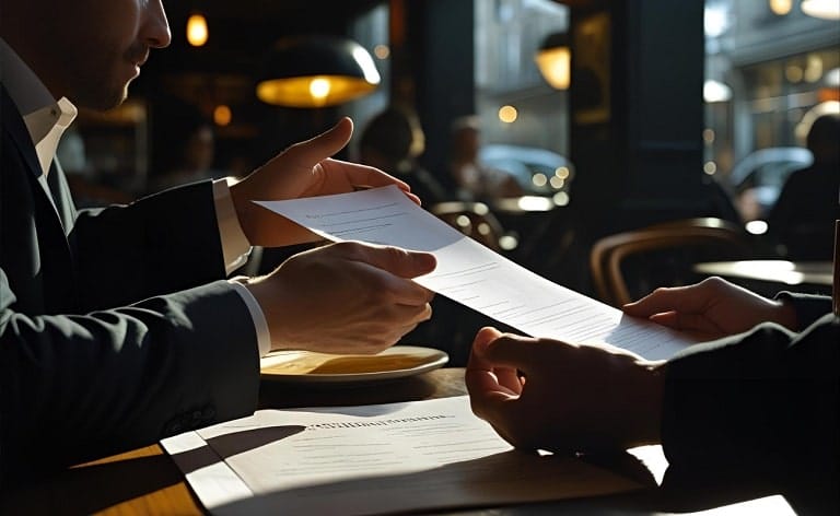 Conceptual image representing a highly confidential executive search for C-suite roles, symbolizing discretion, secrecy, and the precision required when an in-house function is not equipped for sensitive hires.