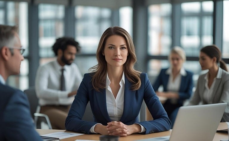 Illustration showing a seemingly perfect executive candidate who doesn't fit the company culture, symbolizing misalignment in leadership hiring.