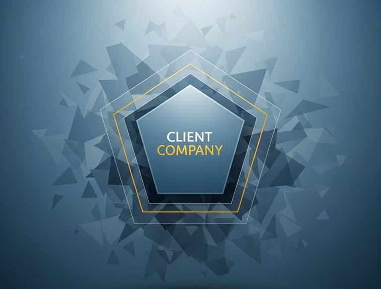 Abstract graphic showing a central shape protected by a boundary, representing a retained search firm's off-limits policy that safeguards a client's talent.