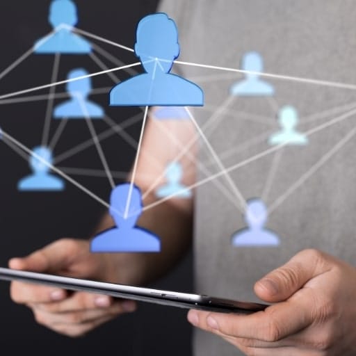 Access to a Network of Passive and Active Leaders