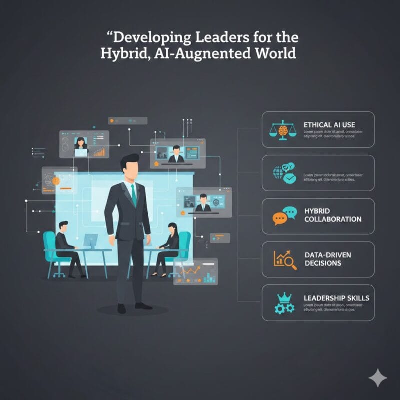 Developing Leaders Hybrid Ai Augmented World Infographic