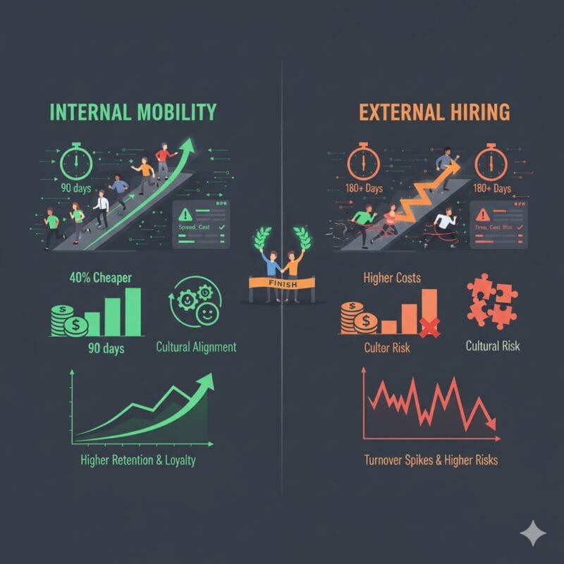 Internal Mobility Outperforms External Hiring