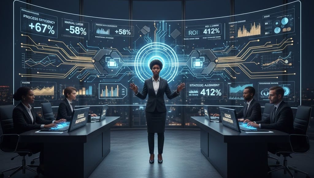 Chief Automation Officer emerging as essential C-suite role orchestrating enterprise-wide RPA, AI process intelligence, and operational transformation with measurable ROI and strategic alignment.