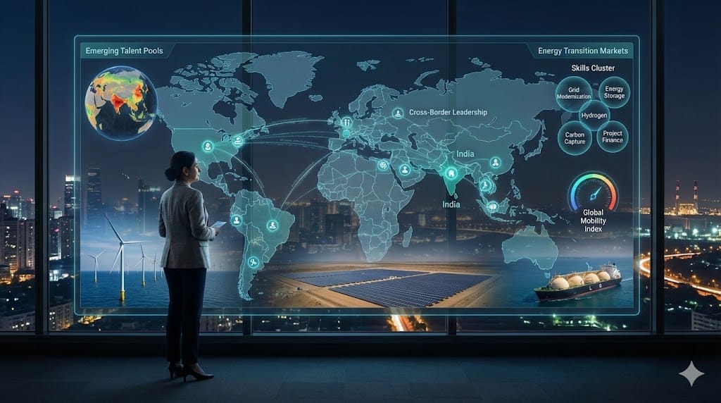 Global energy talent network connecting international professionals to renewable and industrial infrastructure projects beyond traditional US energy hubs.
