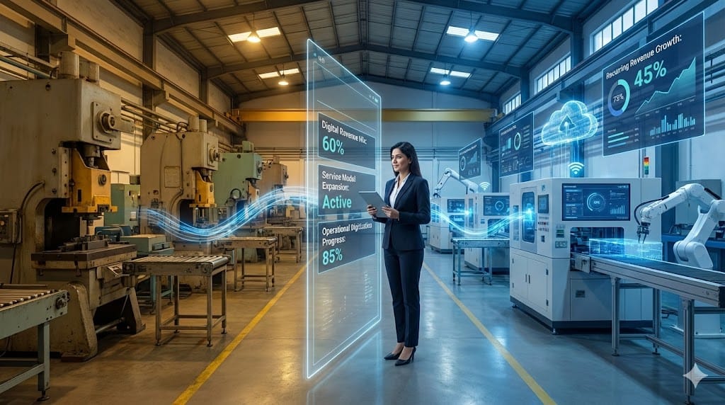 Newly appointed CEO leading transformation of traditional manufacturing company into a tech-enabled service-driven business model.