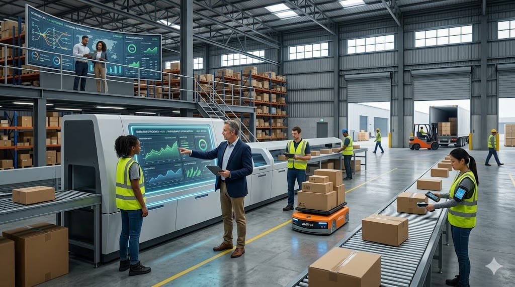 A business-focused CIO aligning technology initiatives with real-world operations across multiple teams, illustrating a business-first CIO profile for non-tech firms