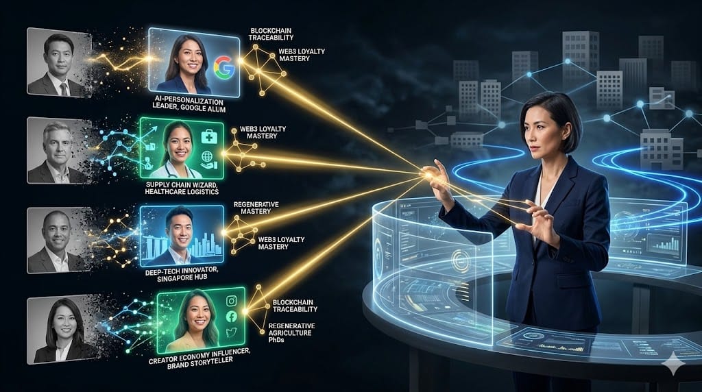 Strategic talent scout expanding beyond traditional networks to discover elite executives from adjacent industries, tech disruptors, and global innovation hubs through digital platforms and unconventional channels.