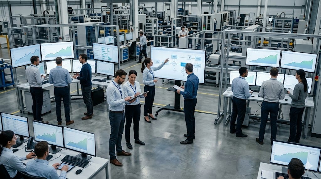 Multiple teams operating at different performance levels while one stands out for precision and results, illustrating retained executive search benchmarks and competitive advantage