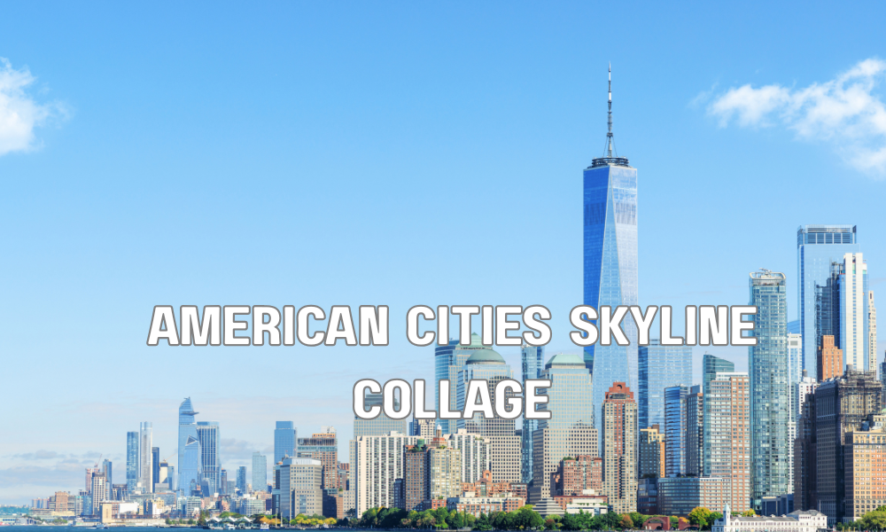 American Cities Skyline Collage