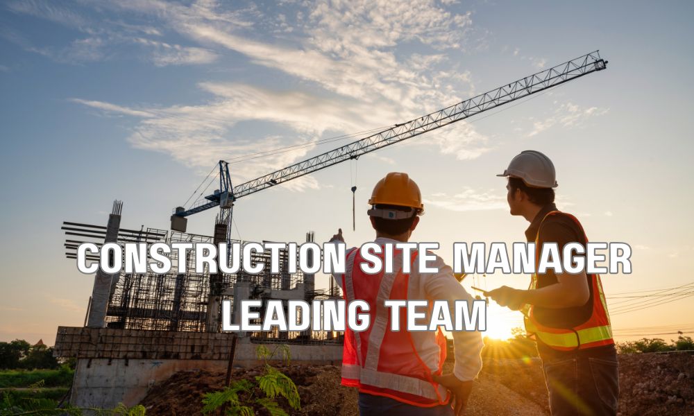 Construction Site Manager Leading Team