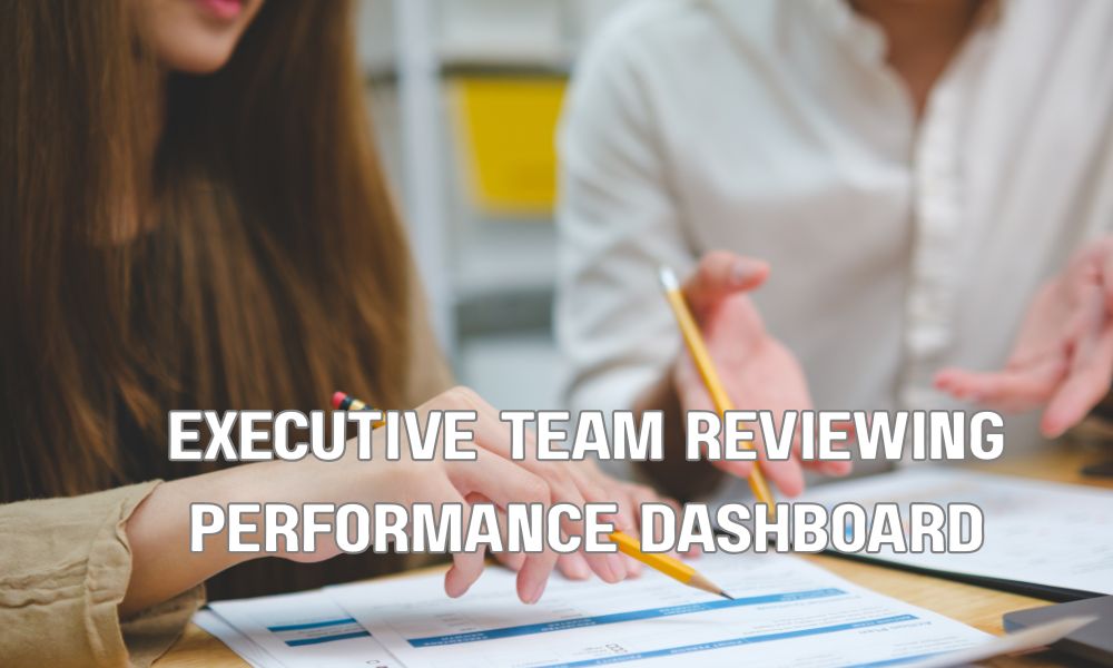 Executive Team Reviewing Performance Dashboard
