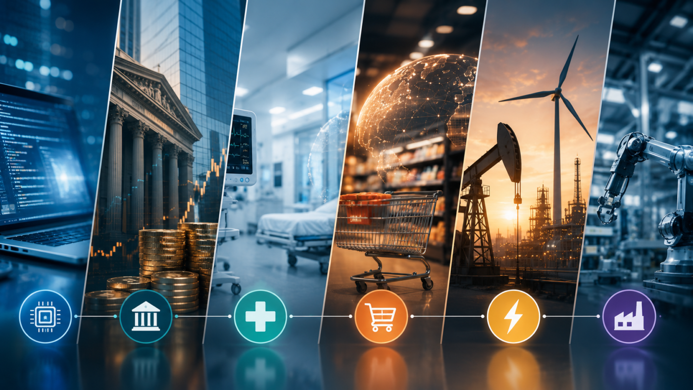 Industry Breakdowns: Tech, Finance, Healthcare, Consumer, Energy, and More