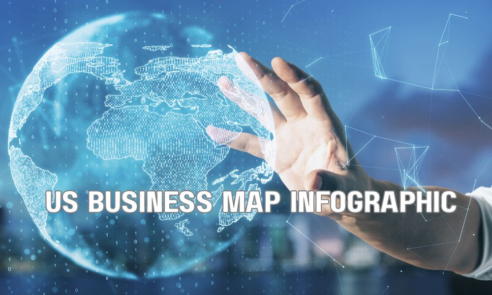 US Business Map Infographic