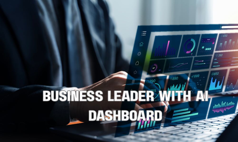Business Leader With AI Dashboard