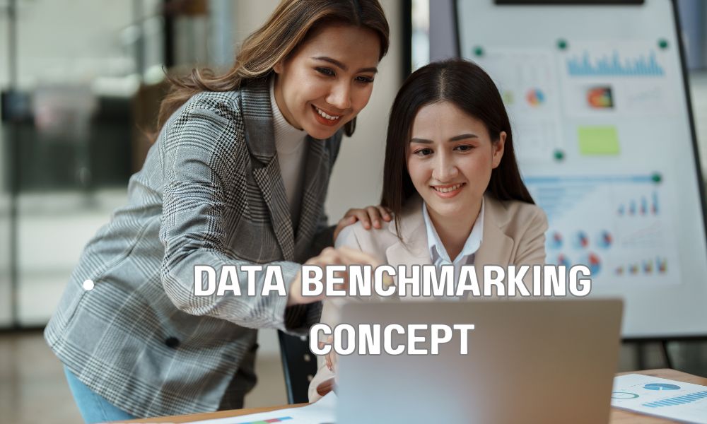 Data Benchmarking Concept Business Team Analyzing Reports