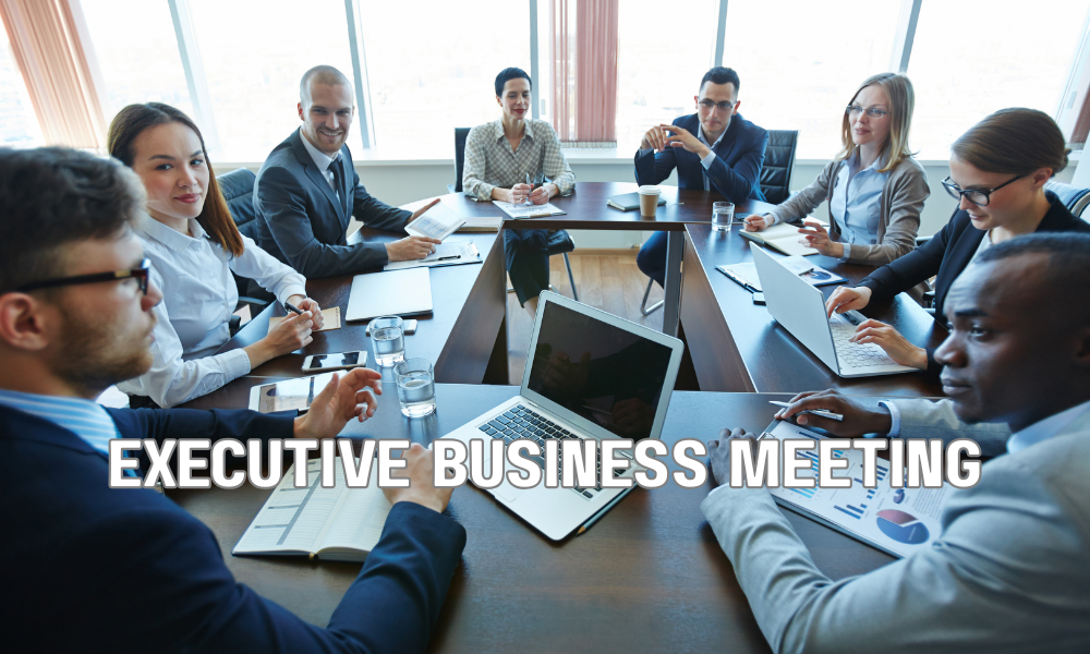 Senior executives discussing leadership hiring decisions and offer acceptance in a corporate boardroom.