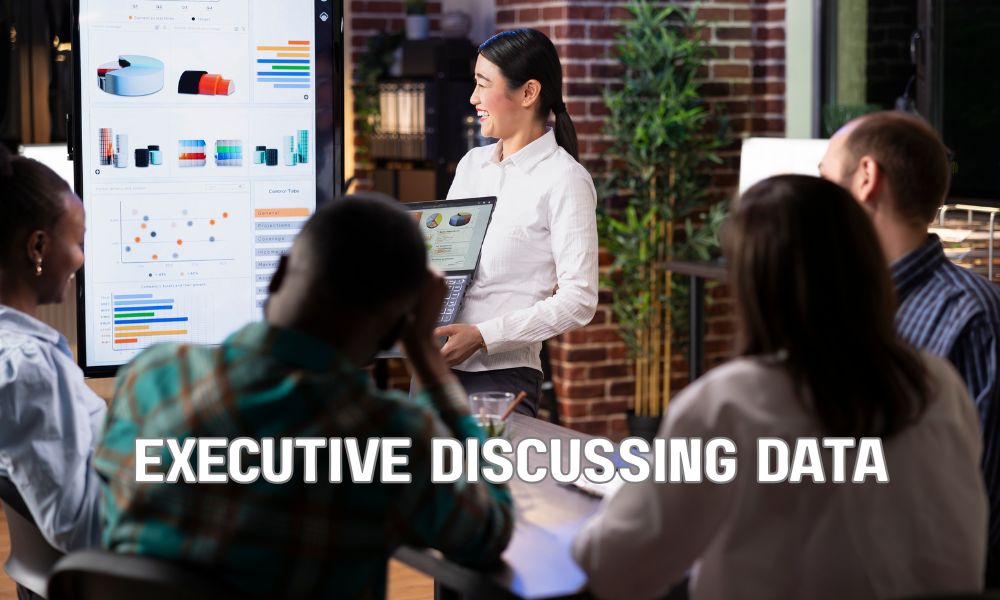 Executive Discussing Data