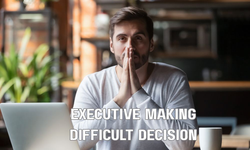 Executive Making Difficult Decision