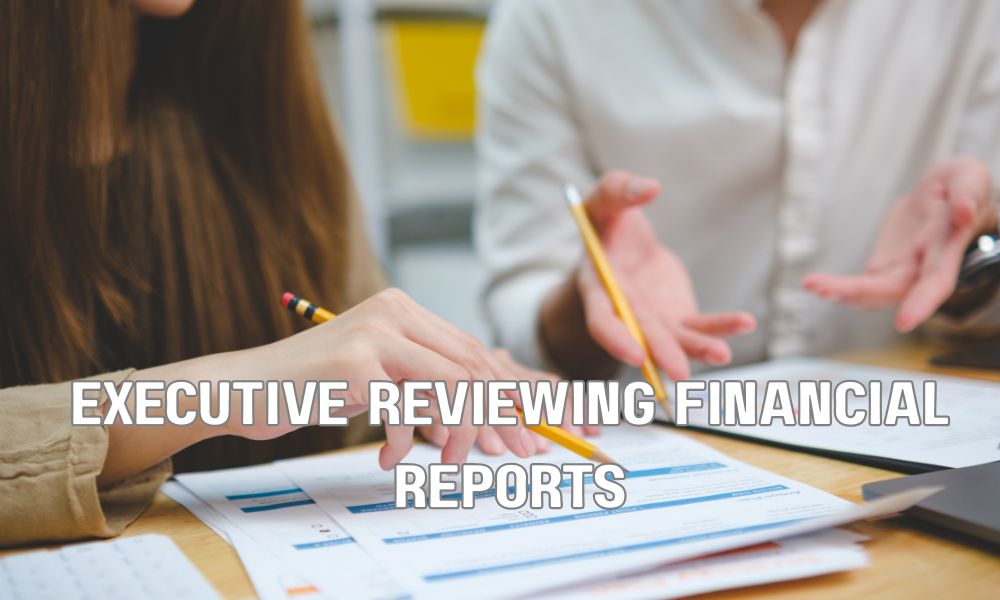 Executive Reviewing Financial Reports