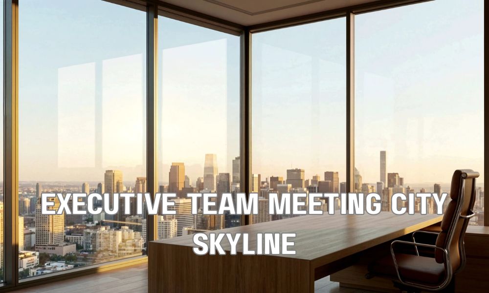 Executive Team Meeting City Skyline