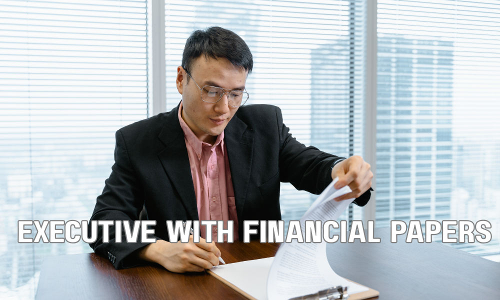 Executive With Financial Papers