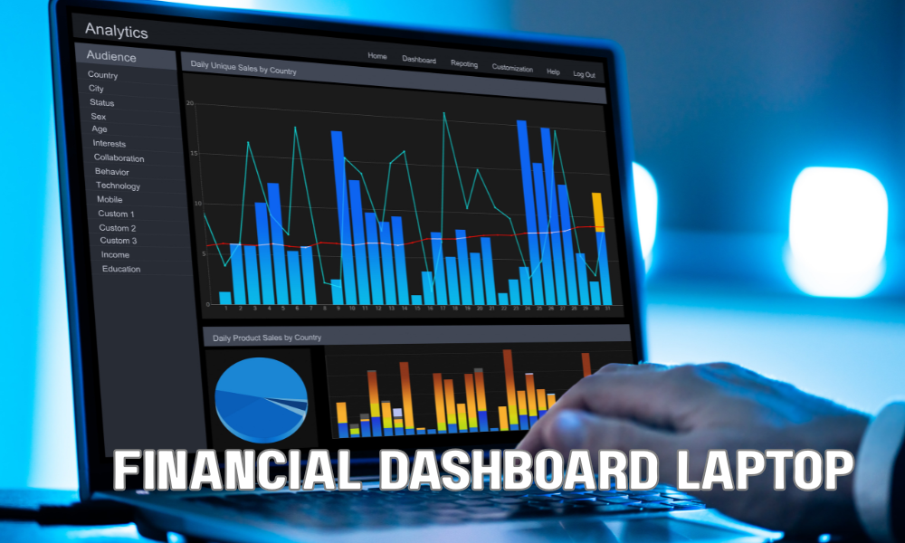 Financial Dashboard Laptop