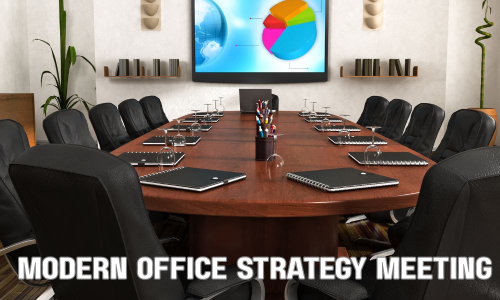 Modern Office Strategy Meeting