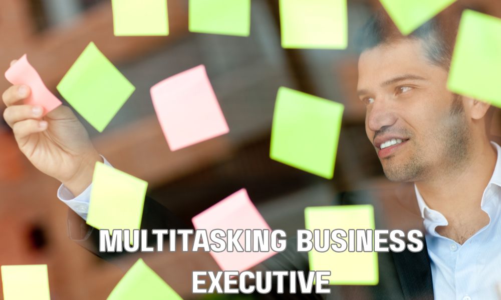 Multitasking Business Executive
