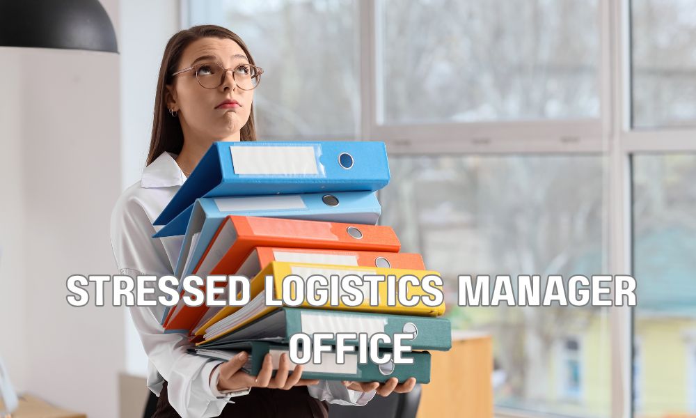 Stressed Logistics Manager Office