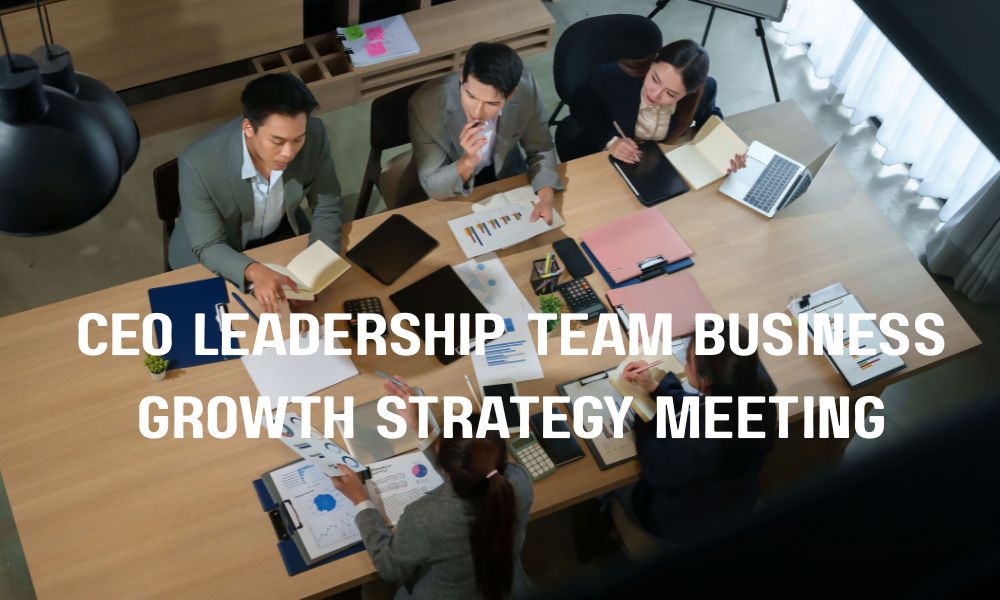 CEO Leadership Team Business Growth Strategy Meeting