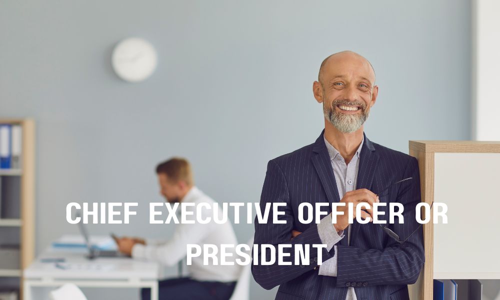Chief Executive Officer or President