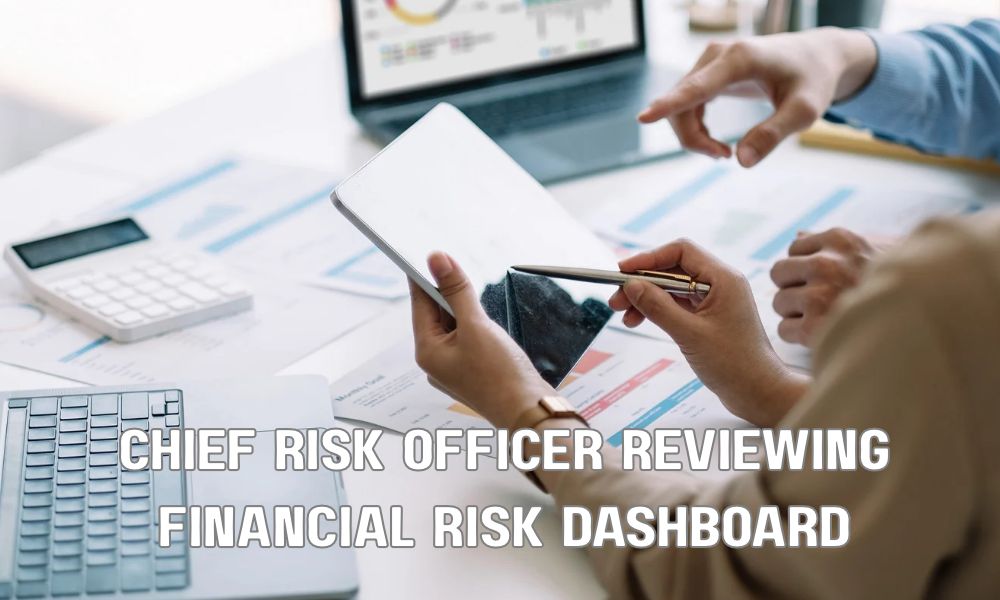 Chief Risk Officer Reviewing Financial Risk Dashboard