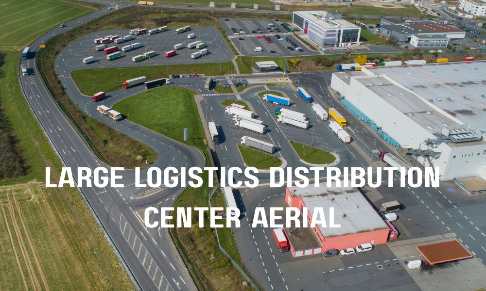 Large Logistics Distribution Center Aerial